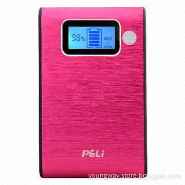 10,400mAh Power Bank with 5V/2.1A Output and Flashlight
